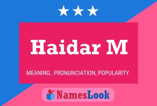 Haidar M Name Poster