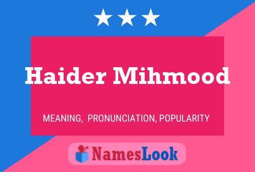 Haider Mihmood Name Poster