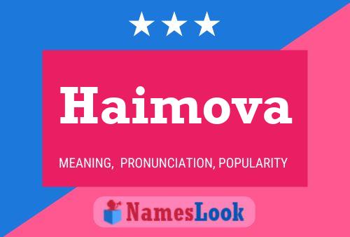 Haimova Name Poster