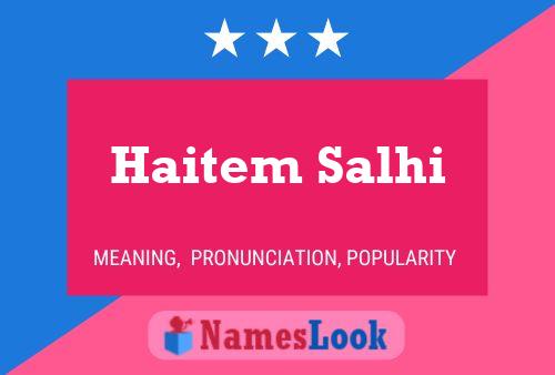 Haitem Salhi Name Poster