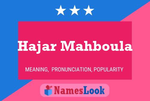 Hajar Mahboula Name Poster