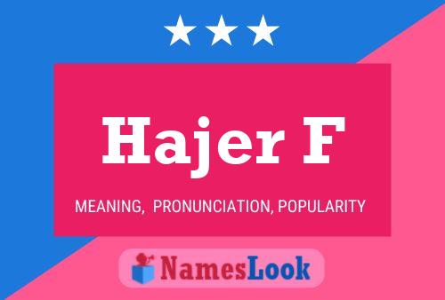 Hajer F Name Poster