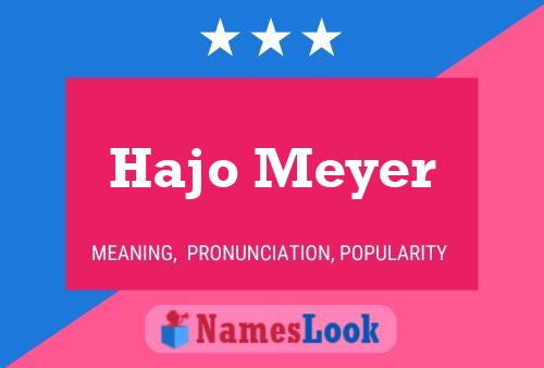 Hajo Meyer Name Poster