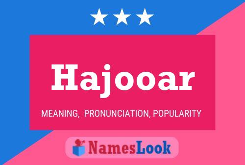 Hajooar Name Poster