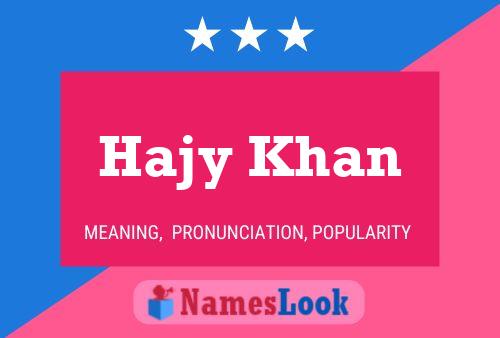 Hajy Khan Name Poster