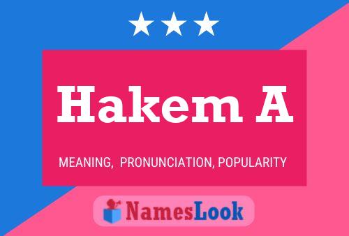 Hakem A Name Poster