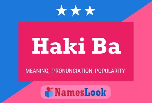 Haki Ba Name Poster