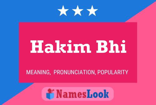 Hakim Bhi Name Poster