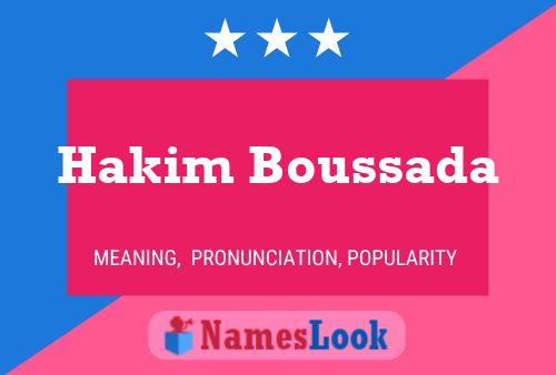 Hakim Boussada Name Poster