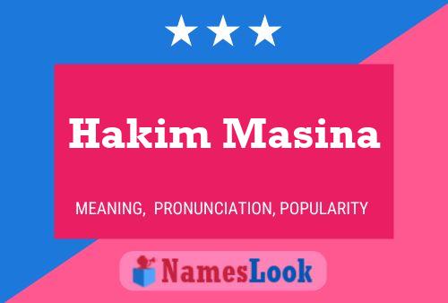 Hakim Masina Name Poster