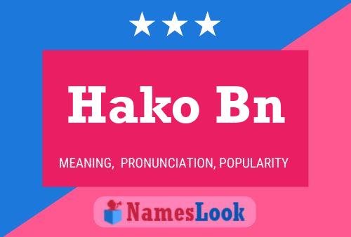 Hako Bn Name Poster