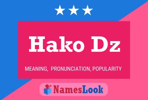 Hako Dz Name Poster