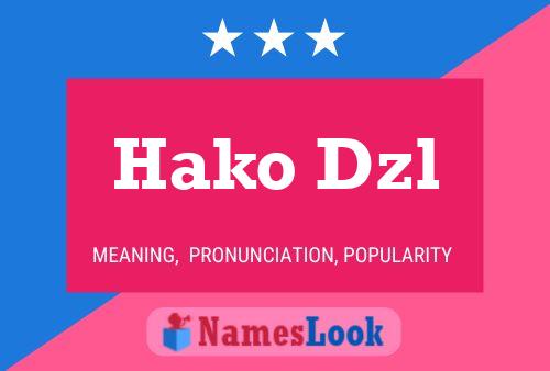 Hako Dzl Name Poster