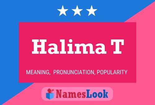 Halima T Name Poster