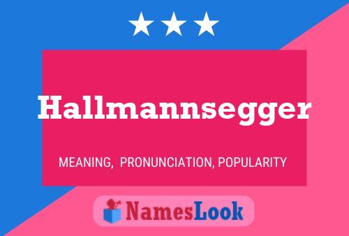 Hallmannsegger Name Poster