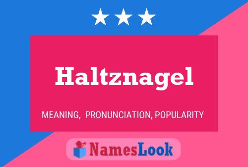 Haltznagel Name Poster