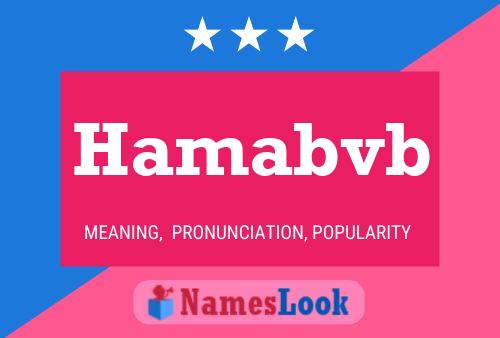 Hamabvb Name Poster