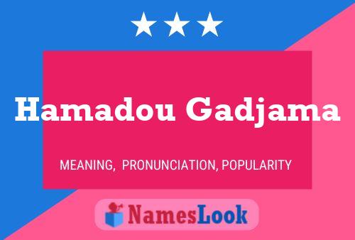 Hamadou Gadjama Name Poster