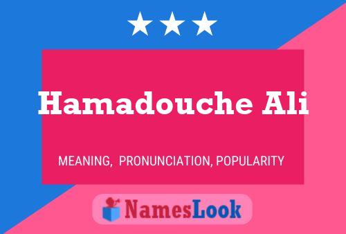 Hamadouche Ali Name Poster