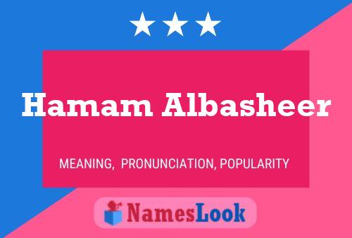 Hamam Albasheer Name Poster