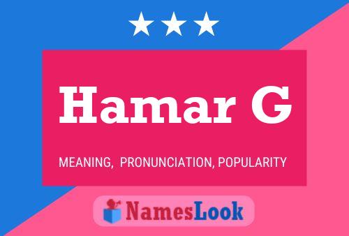 Hamar G Name Poster