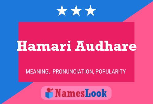 Hamari Audhare Name Poster