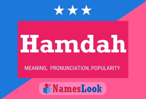 Hamdah Name Poster