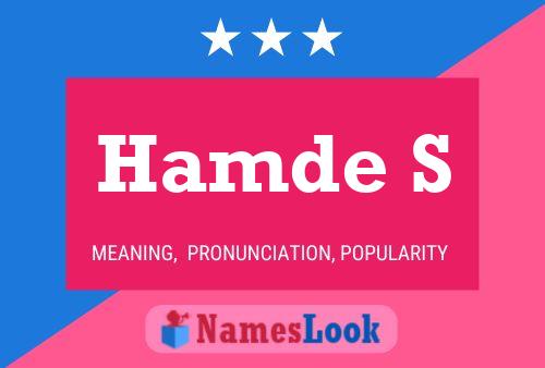 Hamde S Name Poster