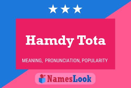 Hamdy Tota Name Poster