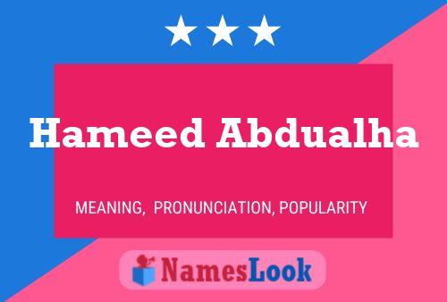 Hameed Abdualha Name Poster