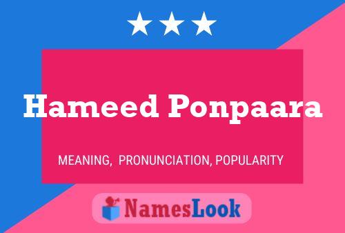 Hameed Ponpaara Name Poster