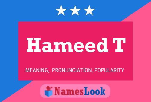 Hameed T Name Poster