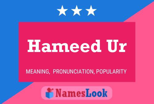 Hameed Ur Name Poster