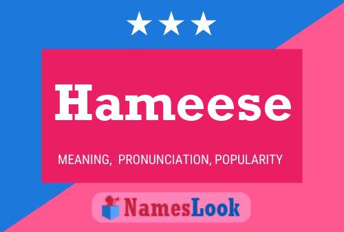 Hameese Name Poster