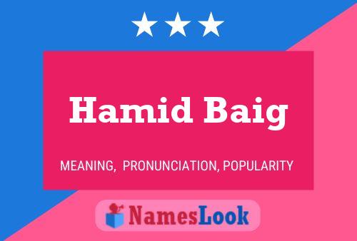 Hamid Baig Name Poster