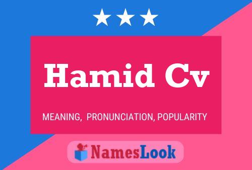 Hamid Cv Name Poster