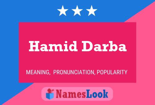 Hamid Darba Name Poster