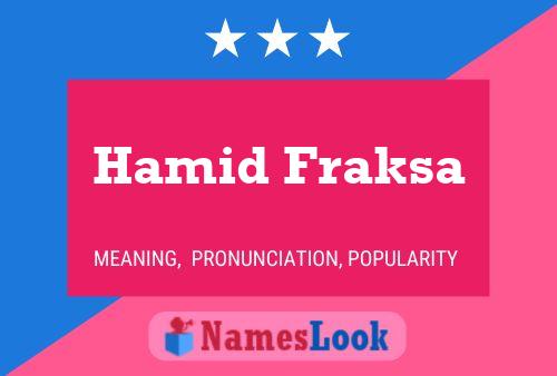 Hamid Fraksa Name Poster