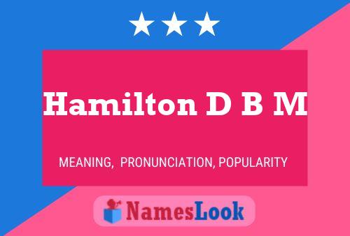 Hamilton D B M Name Poster