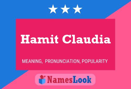 Hamit Claudia Name Poster