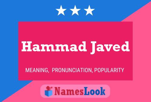 Hammad Javed Name Poster