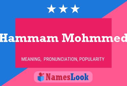 Hammam Mohmmed Name Poster