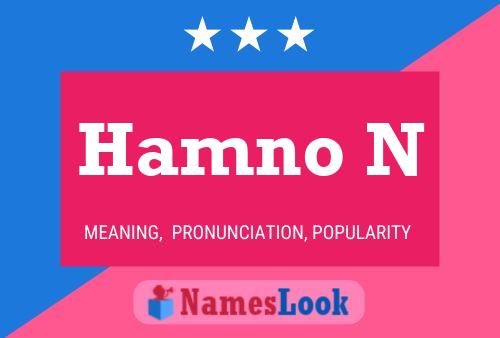 Hamno N Name Poster