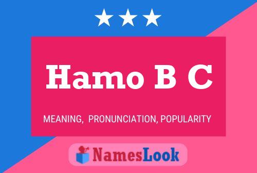 Hamo B C Name Poster