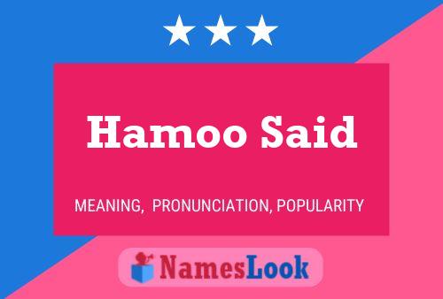 Hamoo Said Name Poster