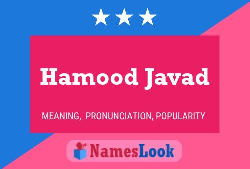 Hamood Javad Name Poster