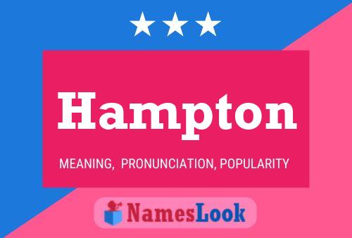 Hampton Name Poster