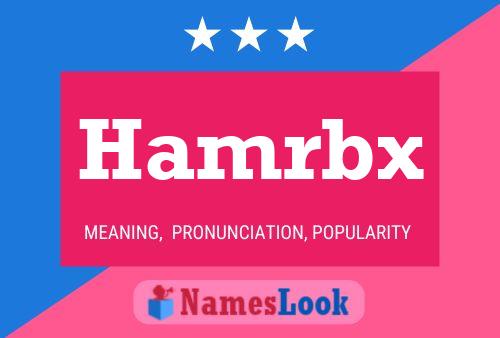 Hamrbx Name Poster