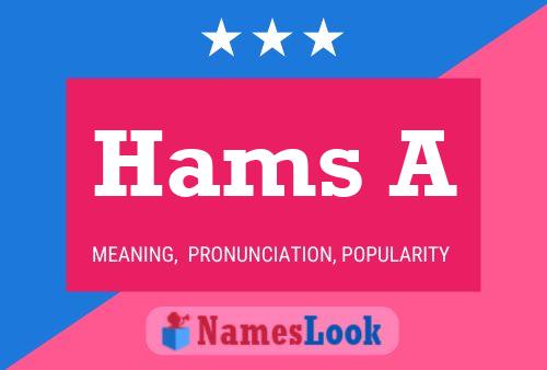 Hams A Name Poster