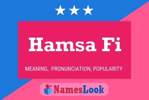 Hamsa Fi Name Poster